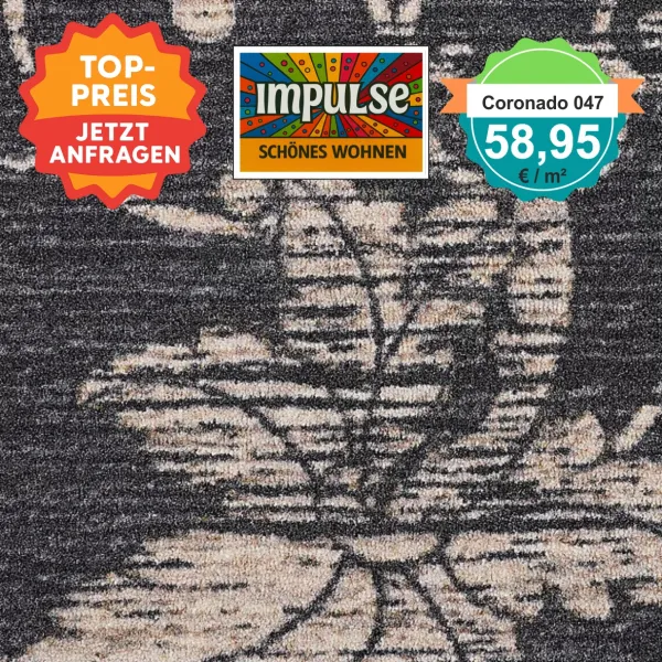 Alt-Text: Farb- und Strukturmuster von Girloon Coronado 047 – strapazierfähiger Objektvelours